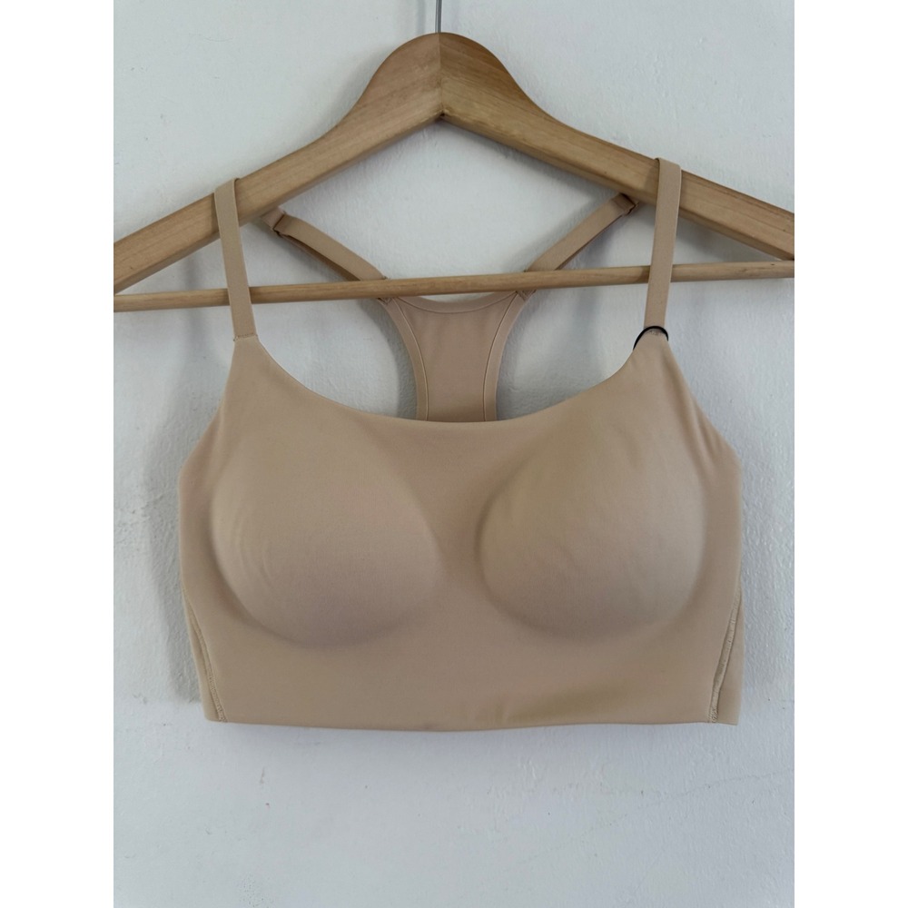 Huug Stone 03 Racerback Sports Bra Beige Nude XS H230004 Adjustable Straps NEW